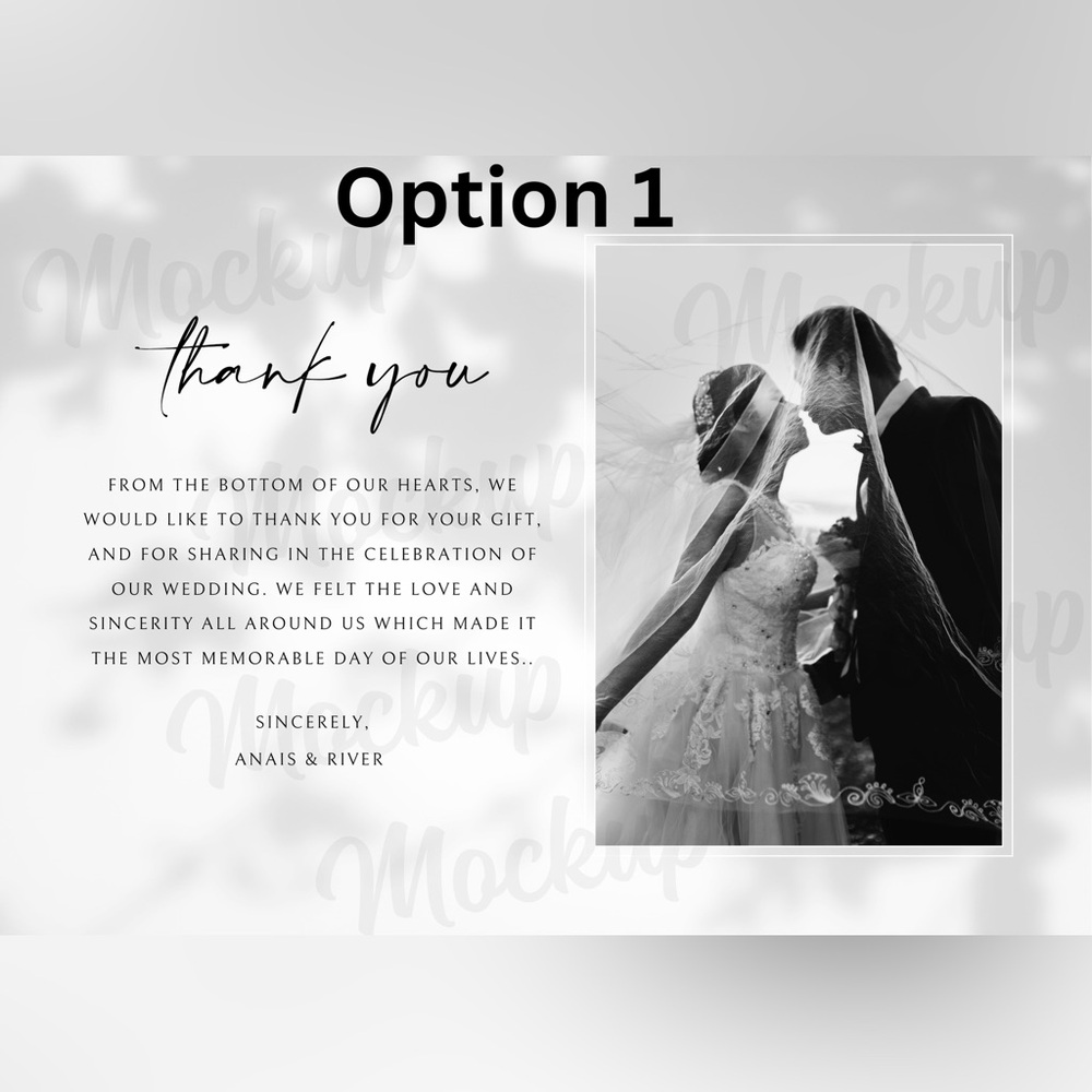 Wedding thank you cards
